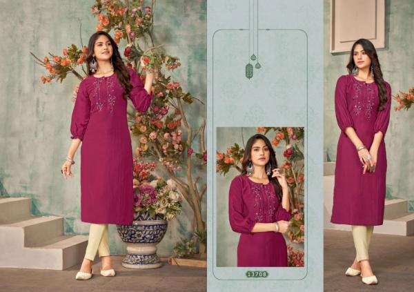 Kalaroop Octavia Vol 13  Silk Fancy Designer Kurti Collection